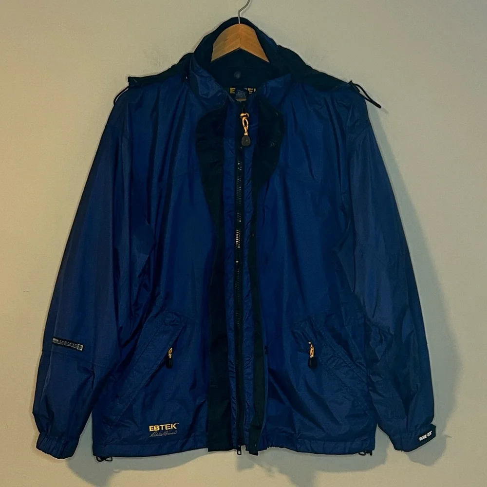 NWOT Eddie Bauer EBTEK Gore-Tex Blue Waterproof Jacket Size S/P